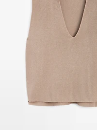 V-neck knit top