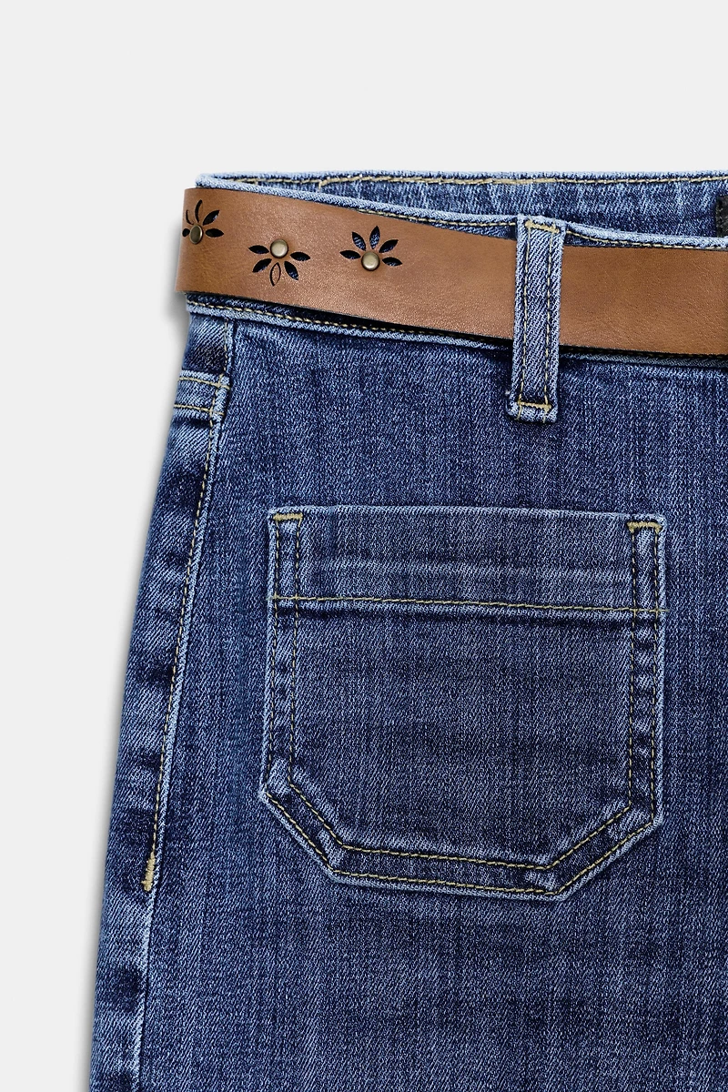 Z1975 FLARE HIGH WAIST JEANS WITH BELT
