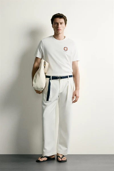 COMBINED EMBROIDERY REGULAR FIT T-SHIRT