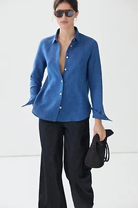 Flowing 100% linen shirt