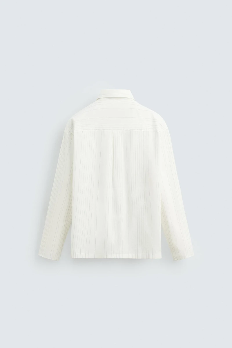 TEXTURED WEAVE STRIPED SHIRT