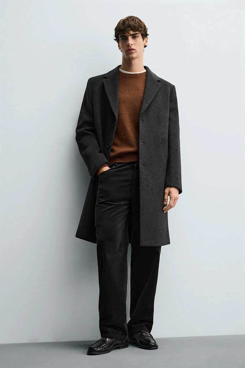 REGULAR FIT WOOL COAT