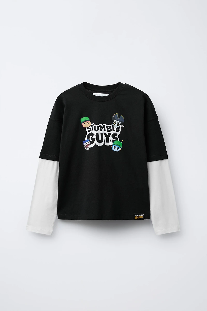 STUMBLE GUYS ™ © SCOPELY LAYERED LONG SLEEVE T-SHIRT
