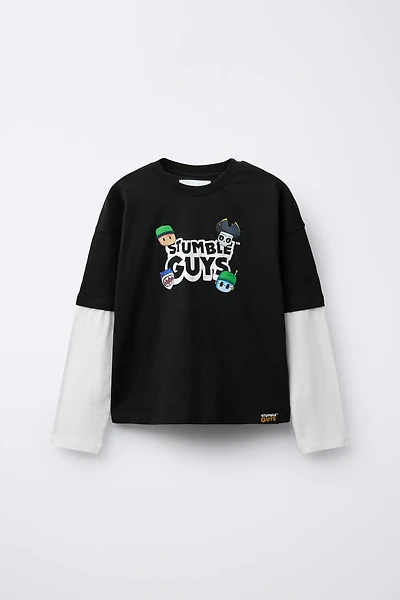 STUMBLE GUYS ™ © SCOPELY LAYERED LONG SLEEVE T-SHIRT