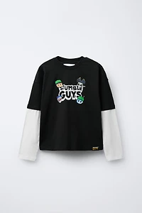 STUMBLE GUYS ™ © SCOPELY LAYERED LONG SLEEVE T-SHIRT