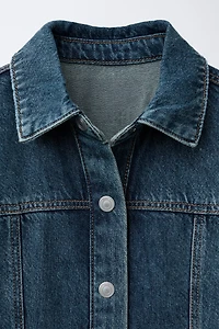CUTOUT DENIM DRESS