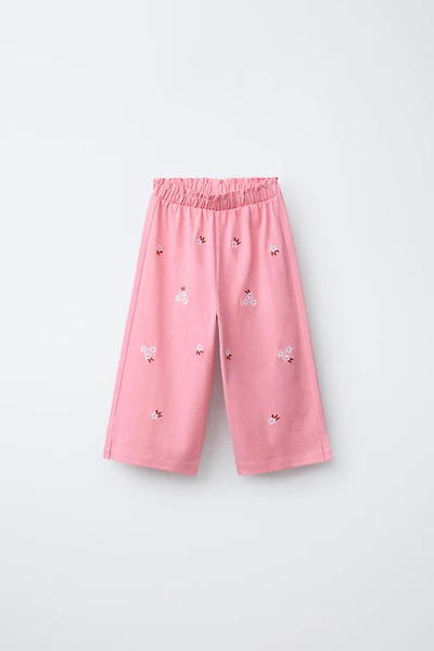 EMBROIDERED FLORAL CULOTTES