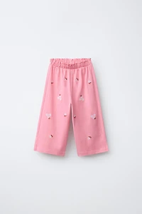 EMBROIDERED FLORAL CULOTTES