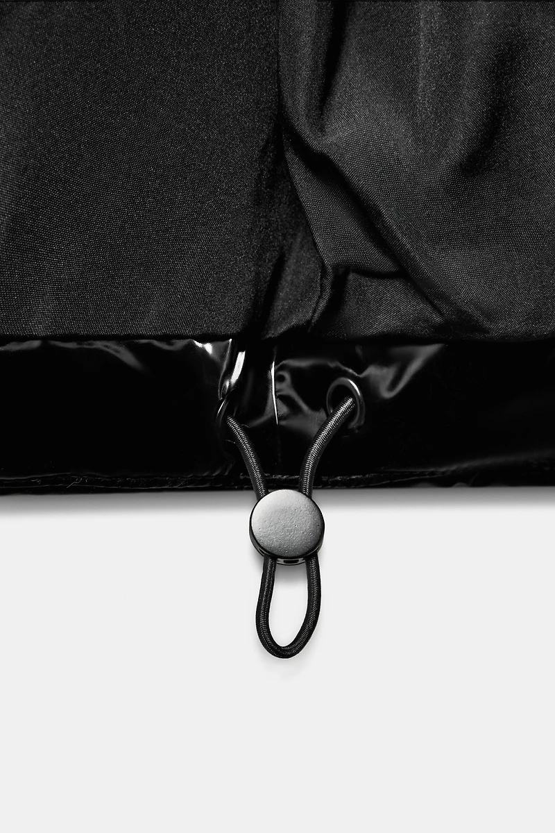 SHINY EFFECT WATER RESISTANT WINDPROOF ANORAK