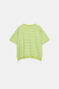 STRIPED T-SHIRT WITH STOPPERS