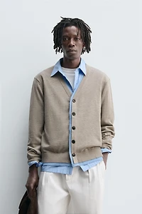 CONTRAST TRIM CARDIGAN