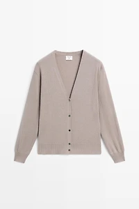 STUDIO V-neck knit cardigan