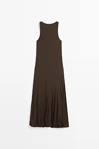 Midi dress with puffed detail