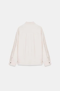 FLOWY HIGH COLLAR SHIRT