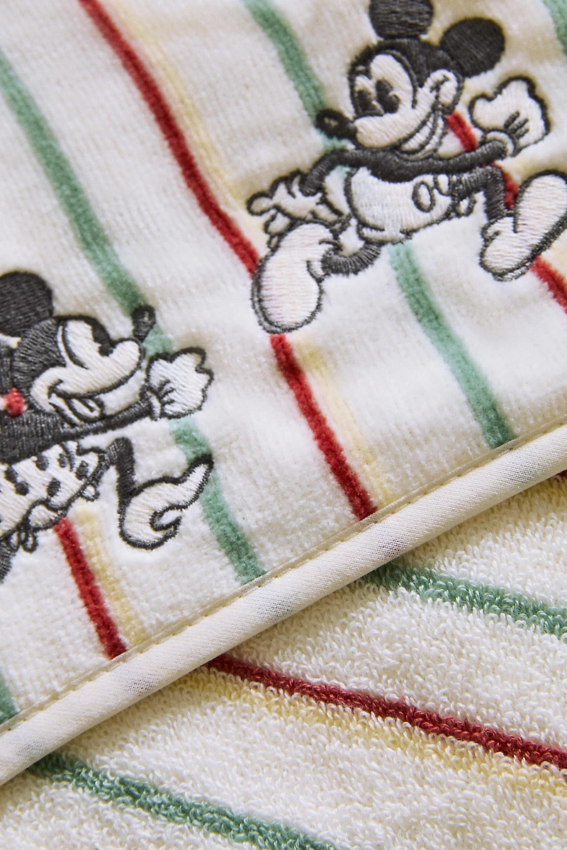 SERVIETTE DE BAIN À CAPUCHE VELOURS MICKEY & MINNIE ©DISNEY