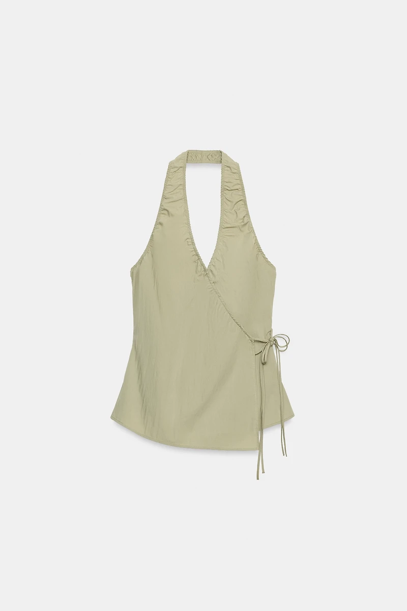 CRISS-CROSS HALTER TOP