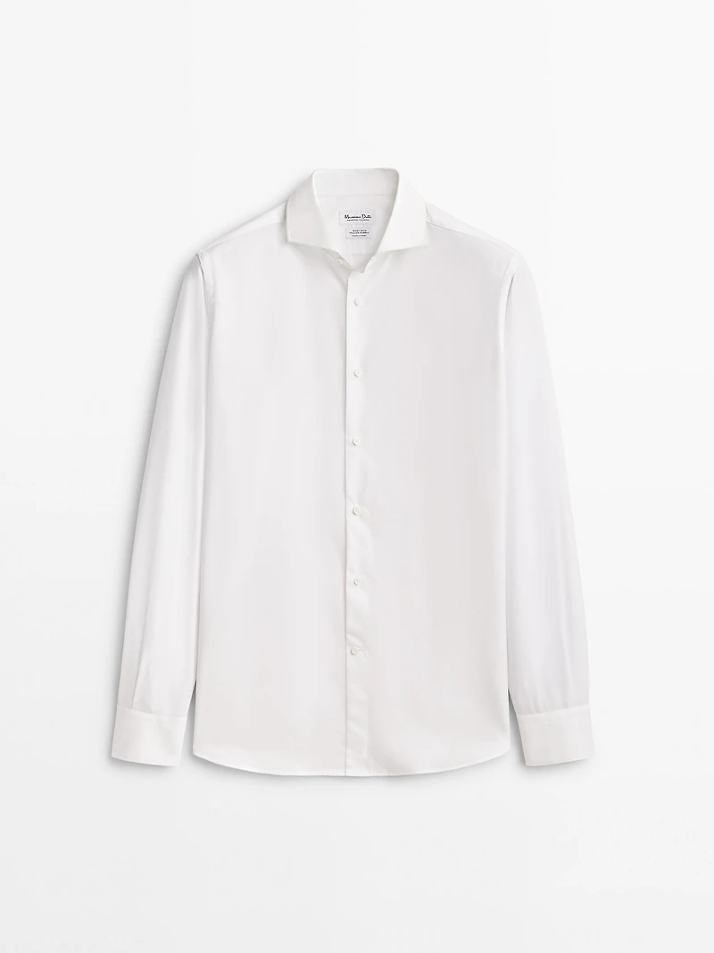 Slim fit easy iron poplin shirt
