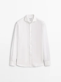 Slim fit easy iron poplin shirt