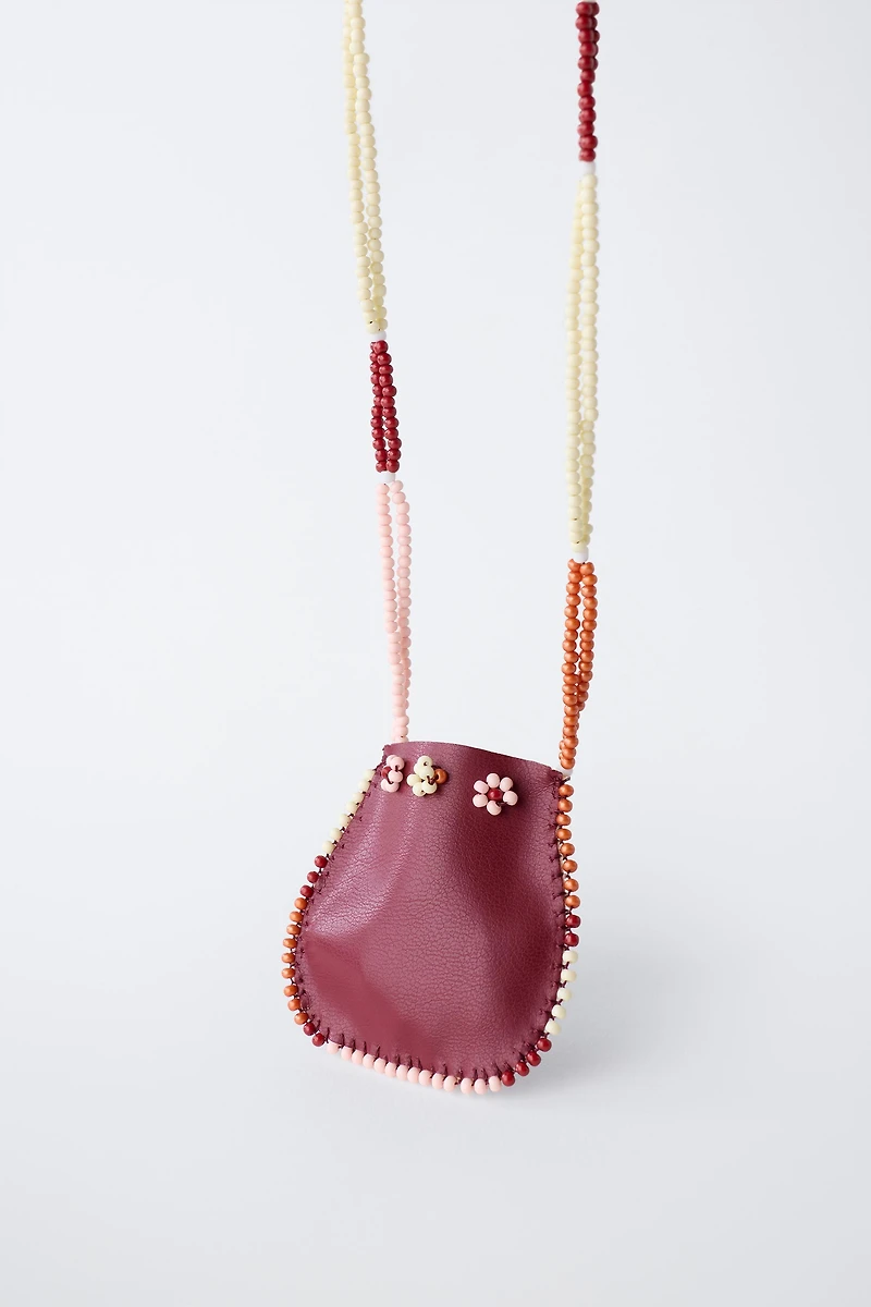 BEADED PURSE NECKLACE