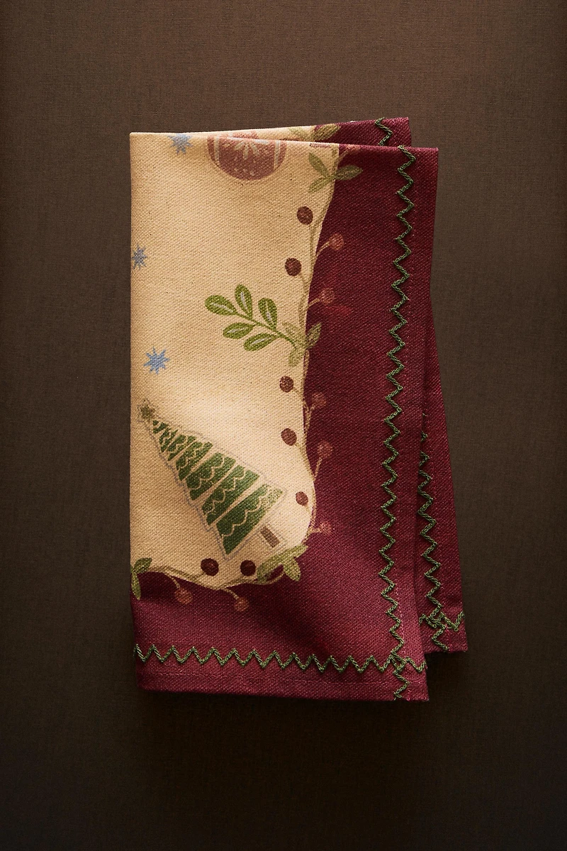 SET OF CHRISTMAS PRINT NAPKINS (SET OF 2)