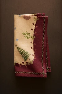 SET OF CHRISTMAS PRINT NAPKINS (SET OF 2)