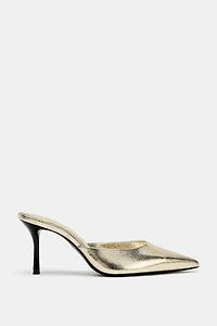 METALLIC EFFECT MULES