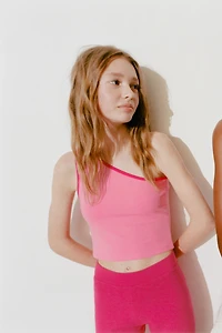 ASYMMETRIC CONTRAST TRIM TOP
