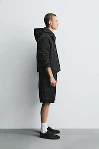 CARGO DENIM SHORTS