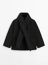 Lightweight jacket with scarf detail
