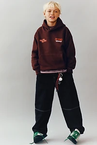 TEXT PRINT HOODIE SWEATSHIRT