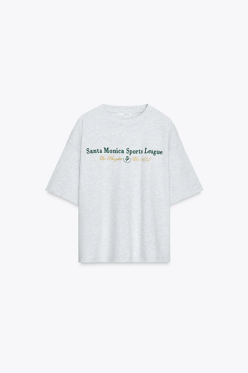 COTTON TEXT PRINT T-SHIRT