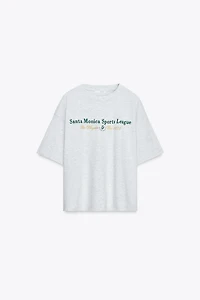 COTTON TEXT PRINT T-SHIRT