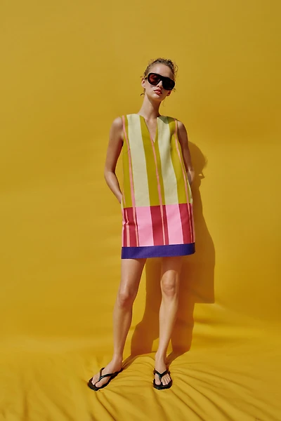 SHORT STRIPED DRESS