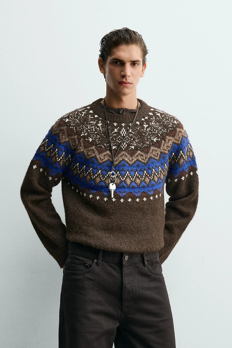 GEOMETRIC JACQUARD JUMPER