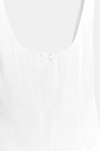 CORSET-STYLE POPLIN MIDI DRESS