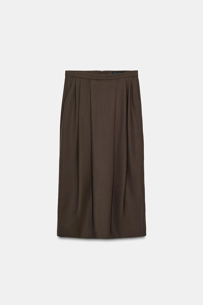 PLEATED SKIRT WITH WOOL ZW COLLECTION