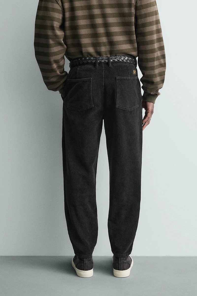 TAPERED FIT CORDUROY PANTS