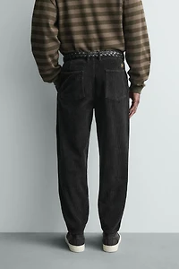 TAPERED FIT CORDUROY PANTS