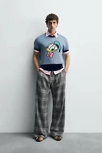 WIDE-LEG CHECK TROUSERS HARRY LAMBERT FOR ZARA X DISNEY