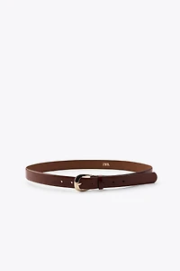 CEINTURE EN CUIR À BOUCLE OVALE