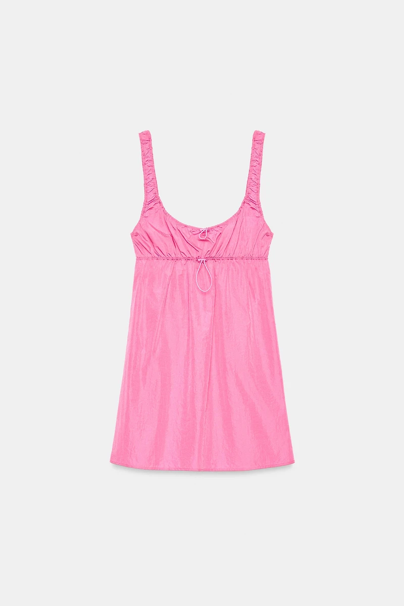 ROBE COURTE EN NYLON À STOPPERS