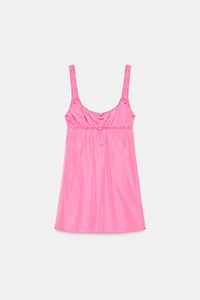 ROBE COURTE EN NYLON À STOPPERS