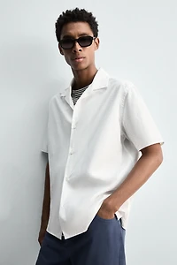 CHEMISE COUPE DÉCONTRACTÉE EN POPELINE