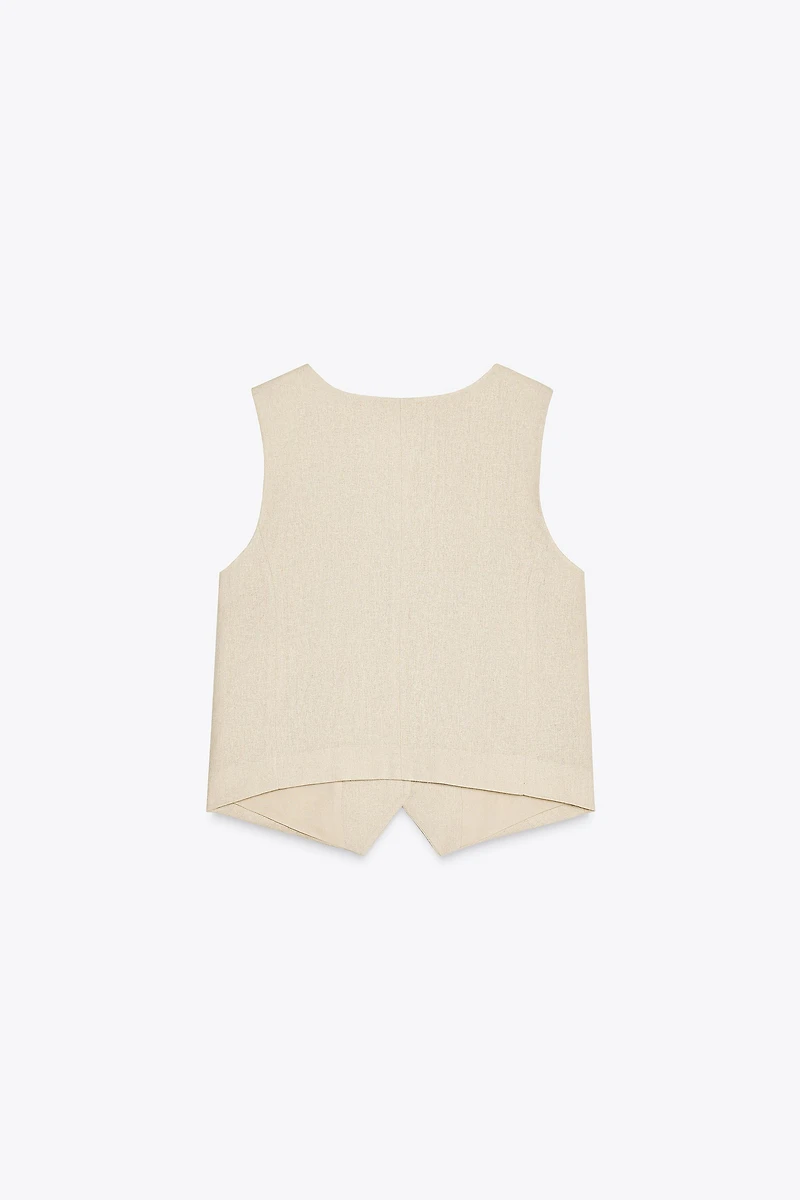 LINEN TAILORED VEST