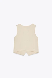 LINEN TAILORED VEST