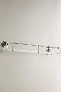 METAL AND GLASS BATHROOM SHELF