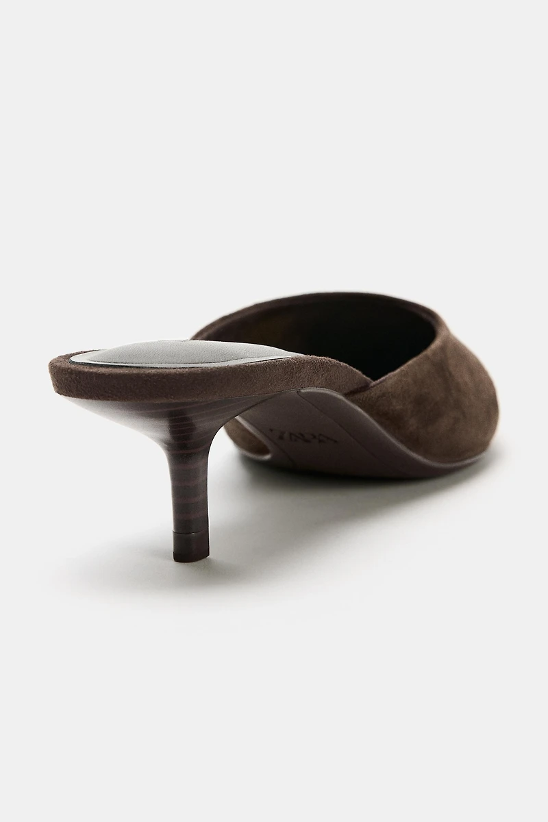 SUEDE MULES