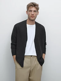 Cardigan à col en V 100 % cachemire