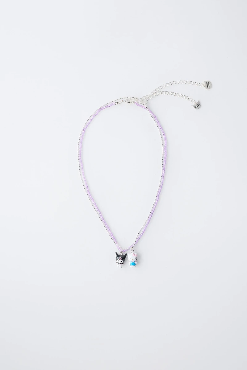 HELLO KITTY AND KUROMI © SANRIO BEADED NECKLACE TWO-PACK