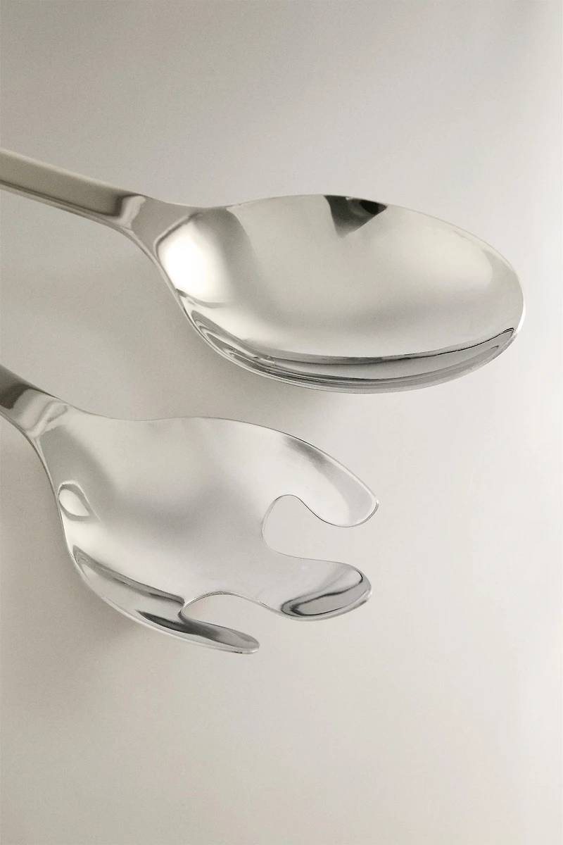 CERAMIC HANDLE SALAD CUTLERY SET (SET OF 2)